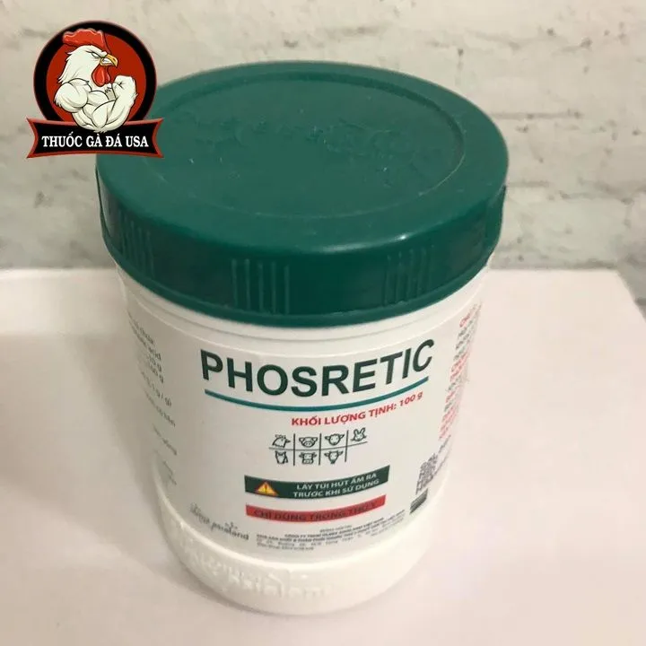 PHOSRETIC - Giải Độc Gan Thận Cho Gà Thú Cưng - Hủ X 100g 