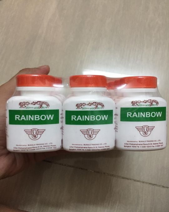 Thuốc Nuôi Gà Đá Tăng Cơ Bắp Rainbow Hủ 100 Viên Thái Lan