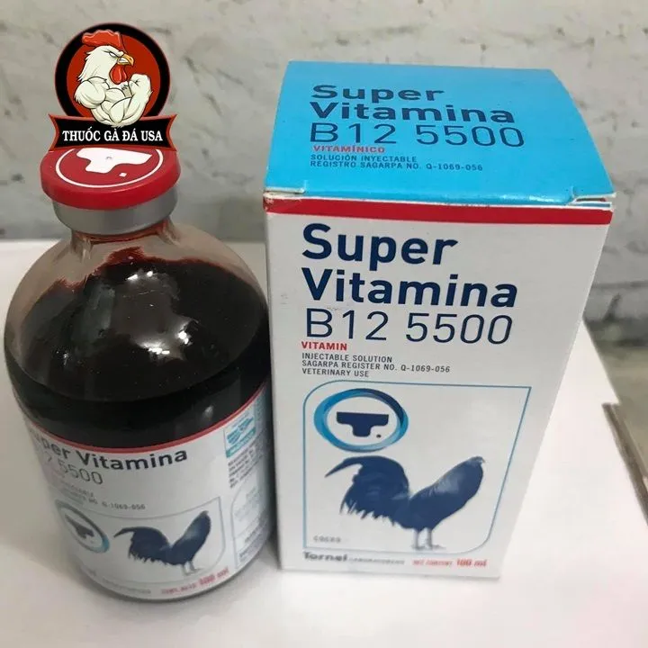 B12 - 5500 Ăn Uống Tốt, Lên Nước Máu Cho Gà Đá - Chai x 100ml