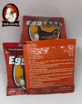 EGG 1000 - Vitamin cho gà mái đẻ, gà nọc - Hộp x 20 Gói 